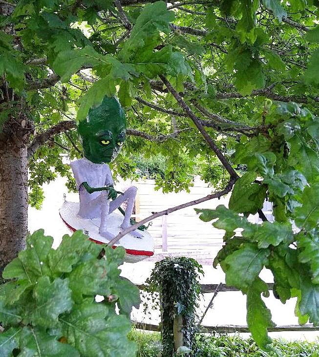 Malcolm Curley’s Mekon sculpture on display at the trail