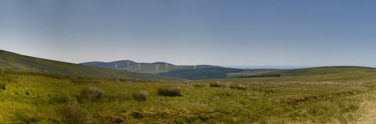 An artist’s impression of a windfarm at Sulby and Druidale