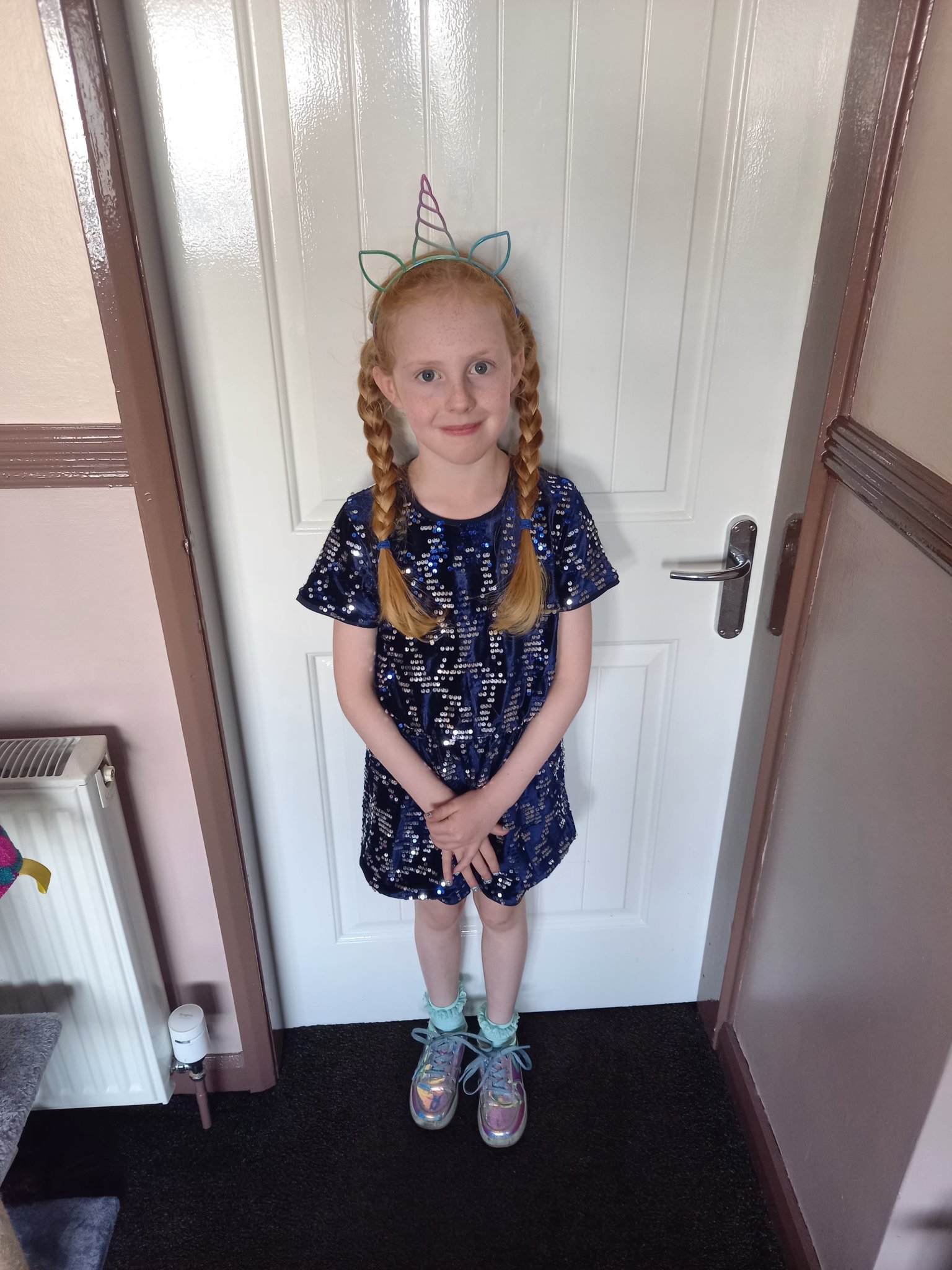 Millie Teare before she cut her hair for charity