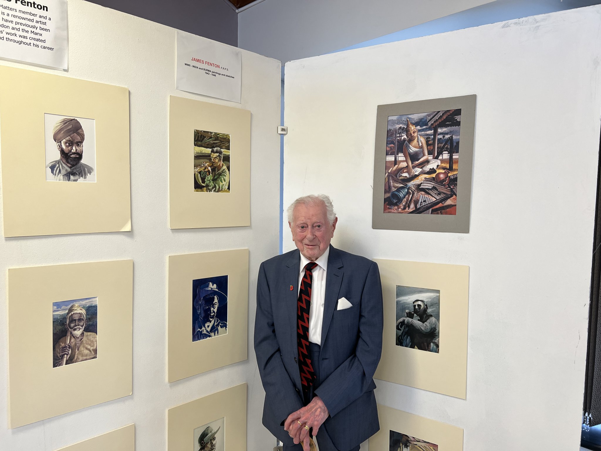 James Fenton with some of his artwork and photographs