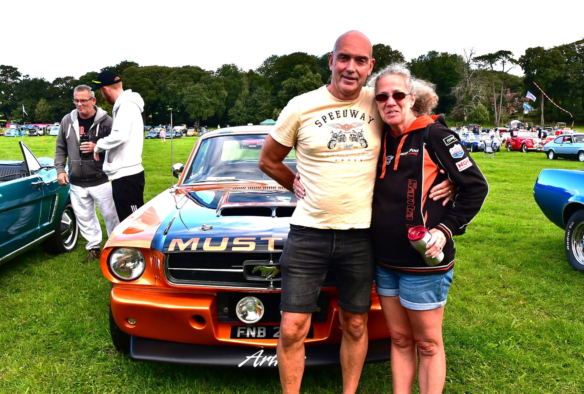 Mr and Mrs Grundy With their 65 Mustang from Bodmin