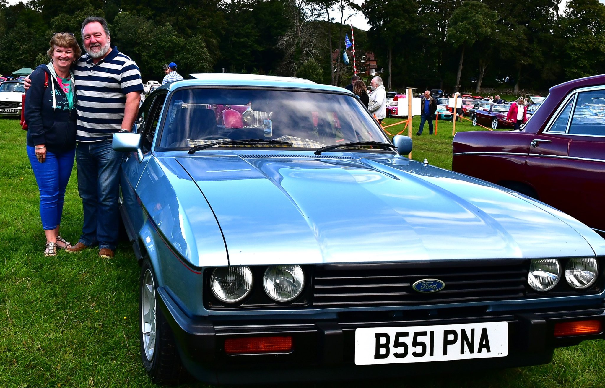 Steve and Tereen from St Austell with their Ford Capri