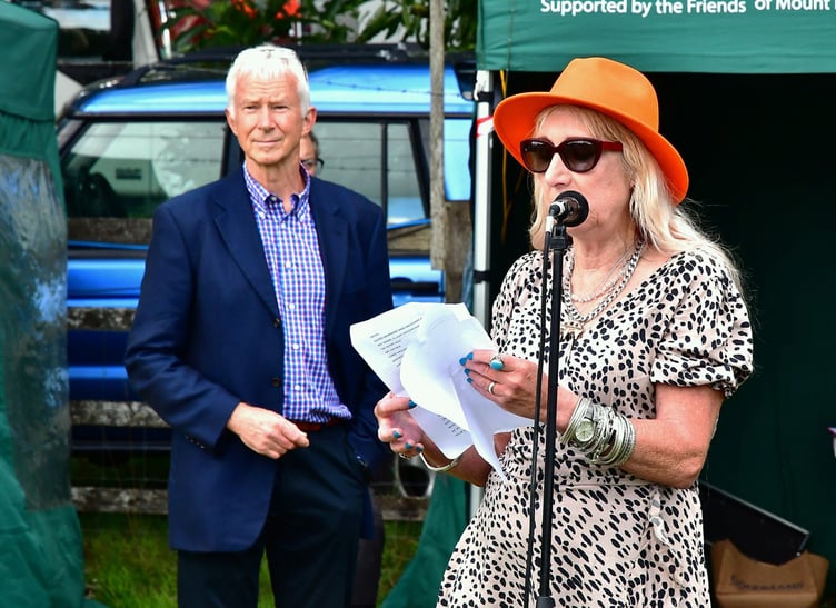 Lady Mt Edgecumbe giving her speech at the event