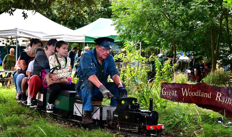 One of the mini steam engines at the show