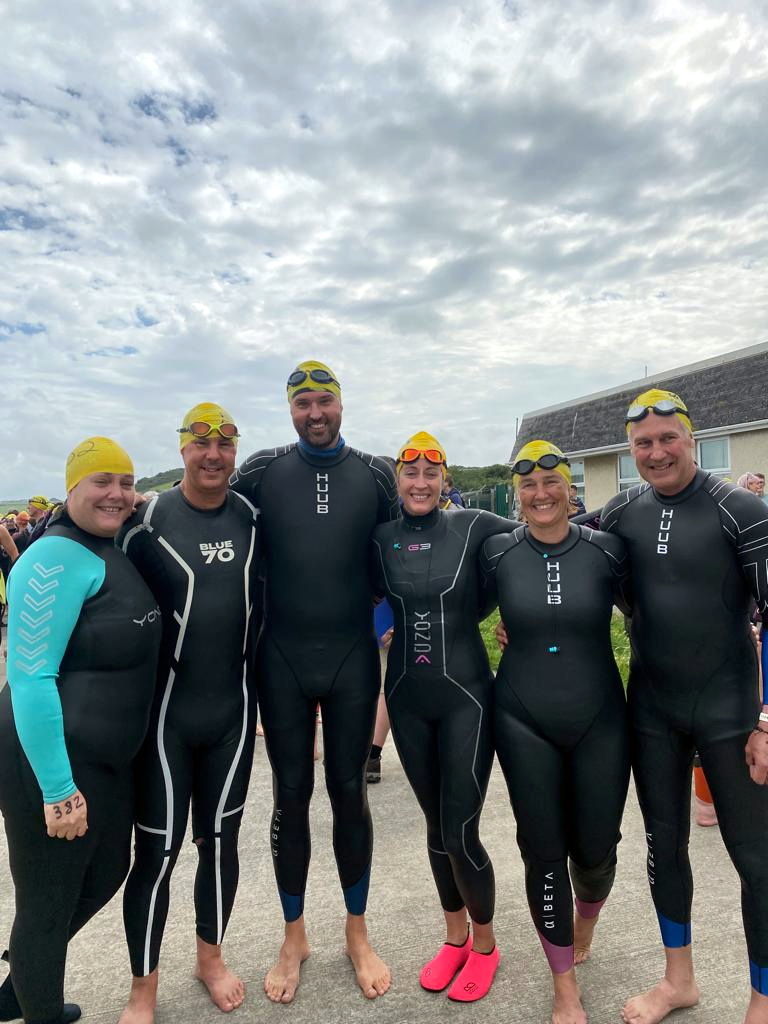 Some of the swimmers that braved the Padstow to Rock Swim