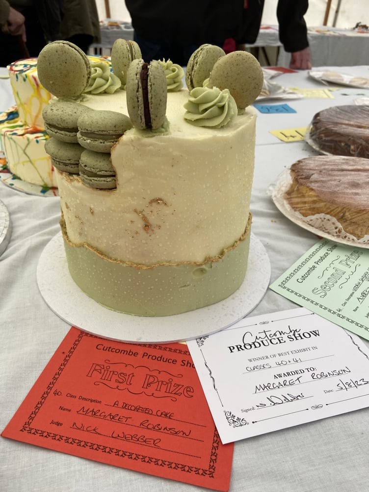 Margaret Robinson's prizewinning cake entry.