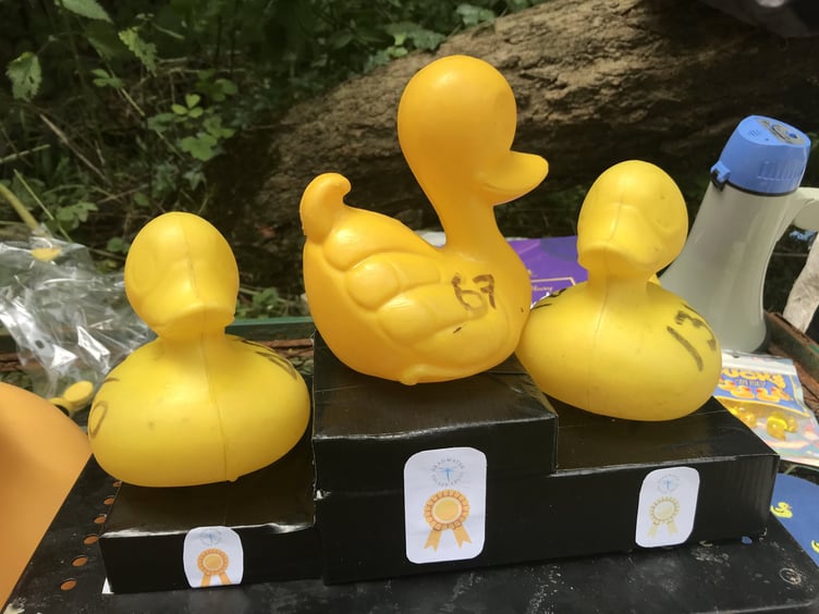Deadwater Valley Trust Duck Race: The final podium