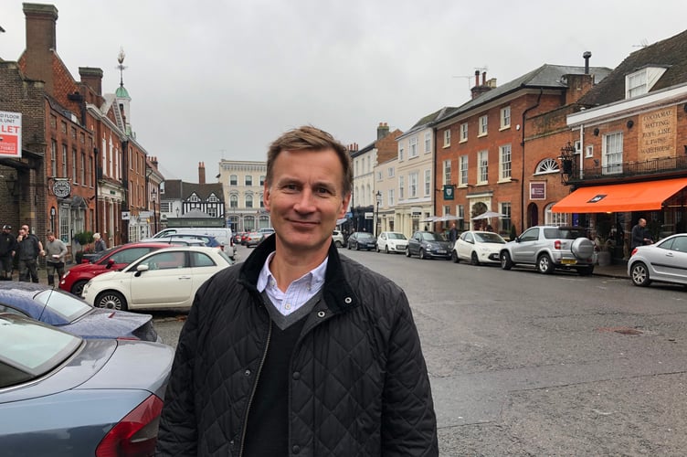 MP Jeremy Hunt in Castle Street, Farnham