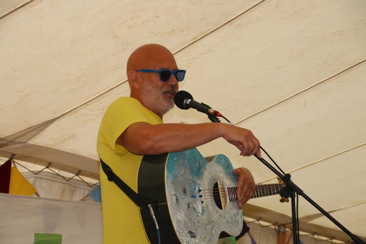 Keith Donnelly during his comedy routine.
