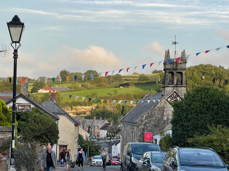 Bunting up for the festival.  AQ 4111