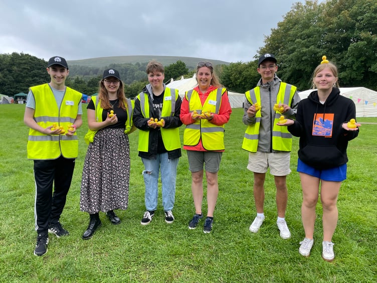 Ready for the duck race.  AQ 4216