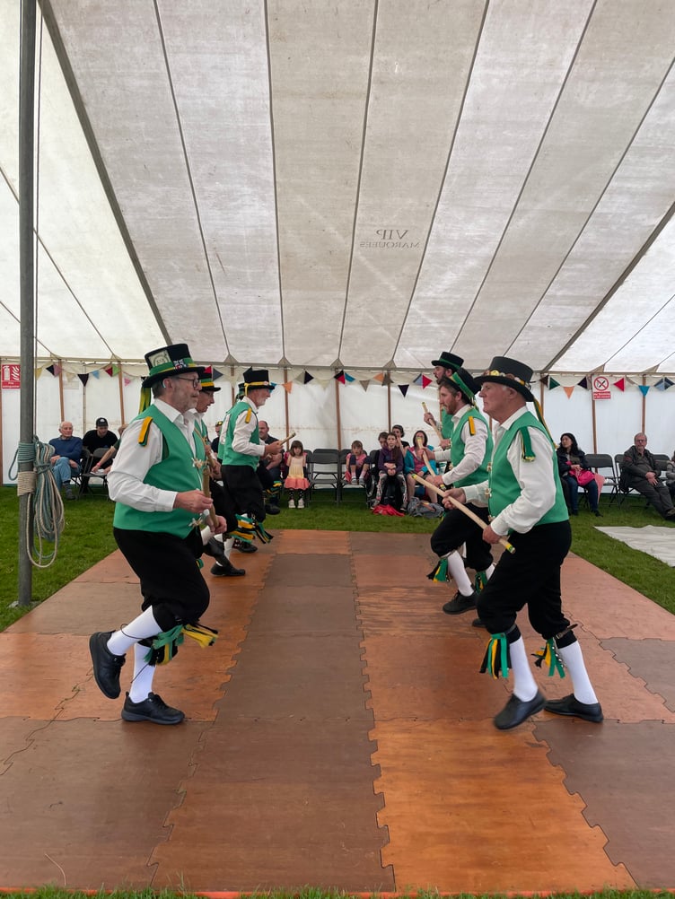 Exeter Morris during a dance display.  AQ 4228