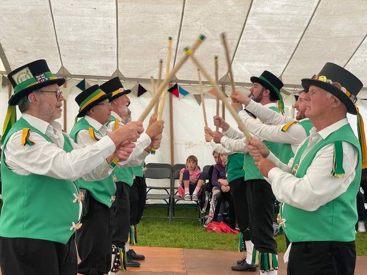 Exeter Morris during a display.  AQ 4235