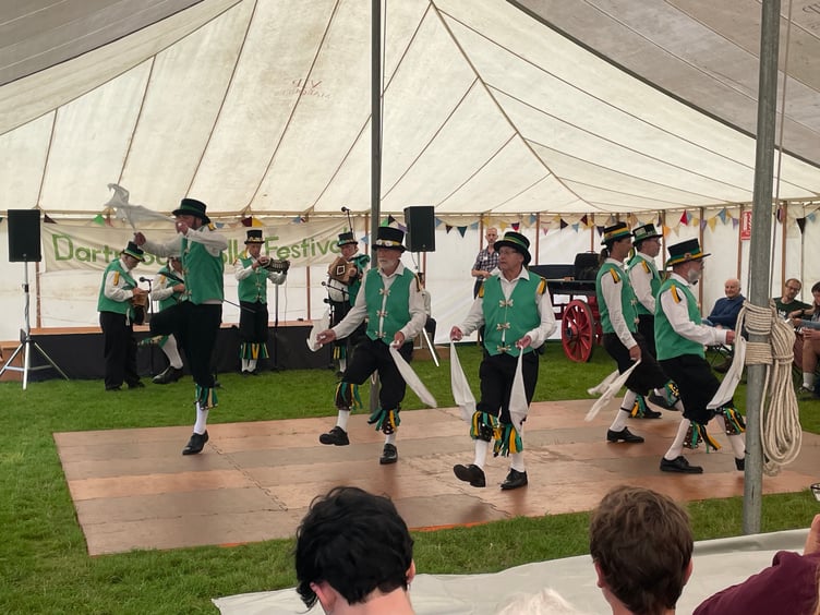 Exeter Morris during a display.  AQ 4239