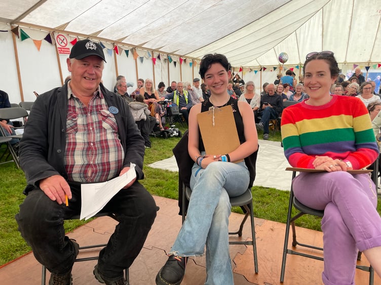 The step dance and broom dance judges. AQ 4308
