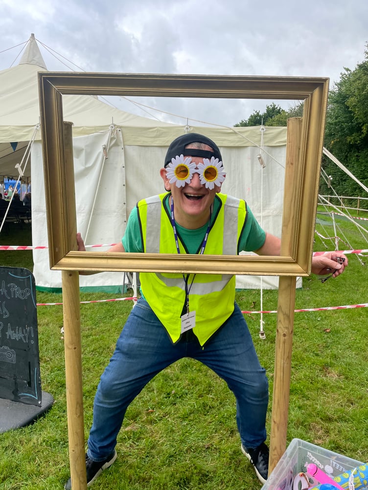 Having fun at the festival. AQ 4407