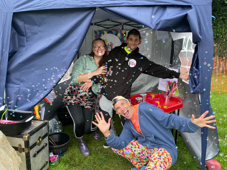 Bubble fun at the festival.  AQ 4426
