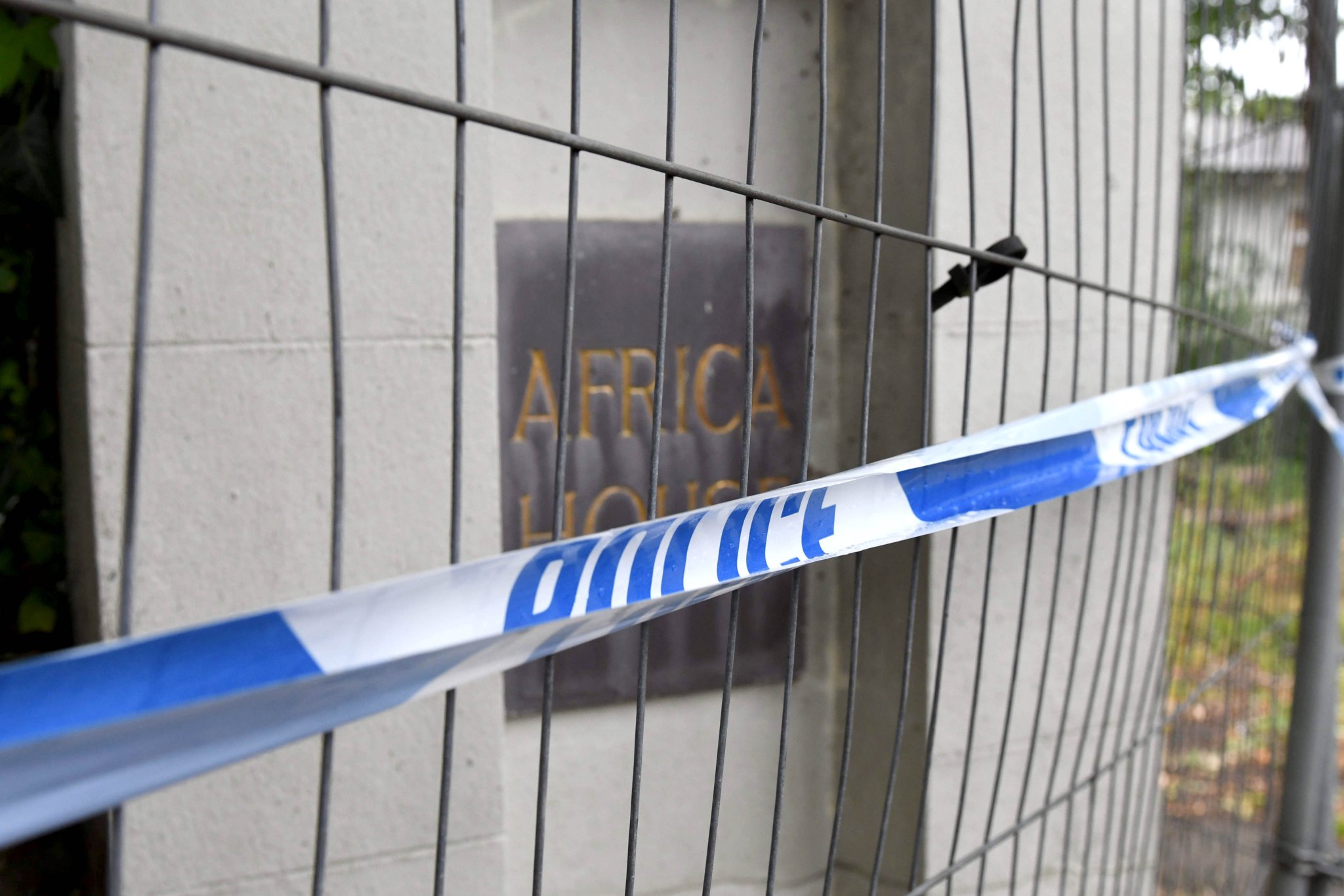 The scene following a fire at Africa House on Woodbourne Road in Douglas -