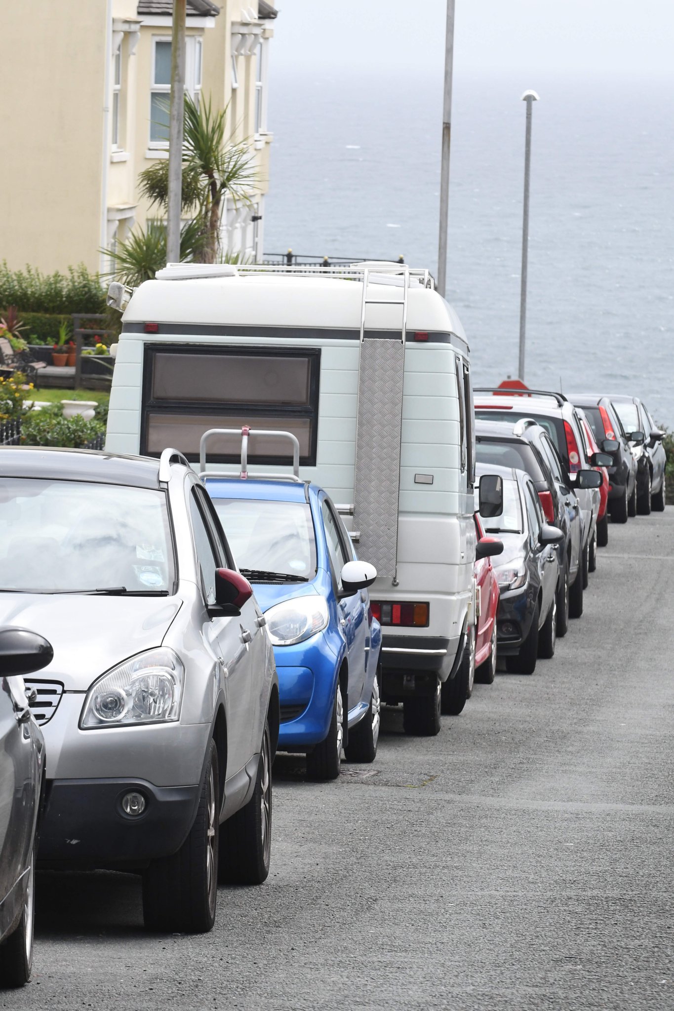 Camper vans and motorhomes parked in Onchan