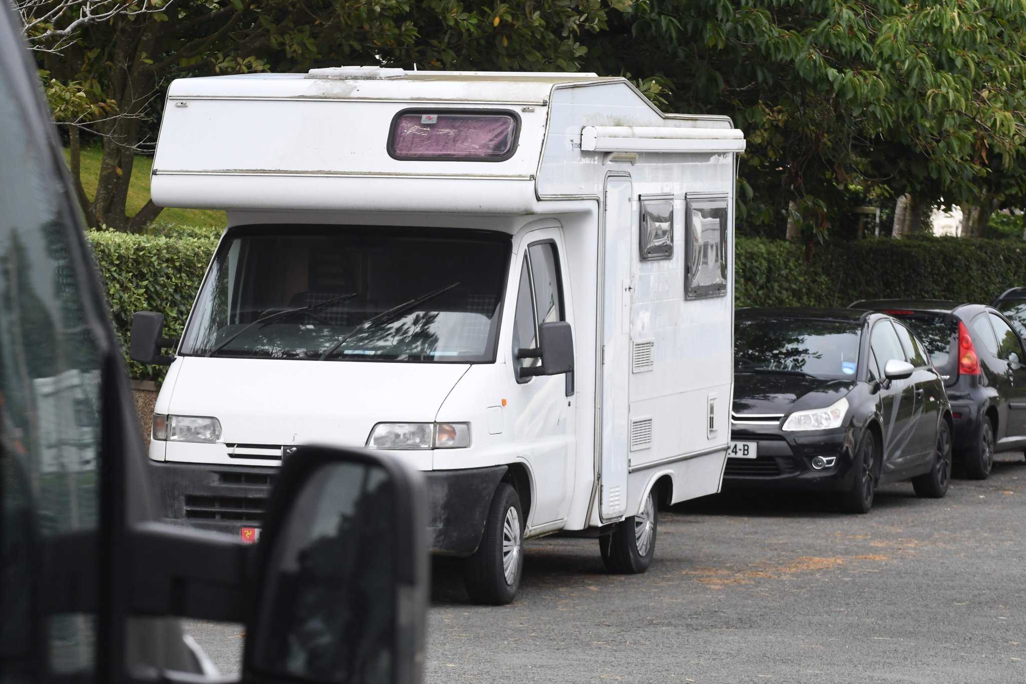 Camper vans and motorhomes parked in Onchan