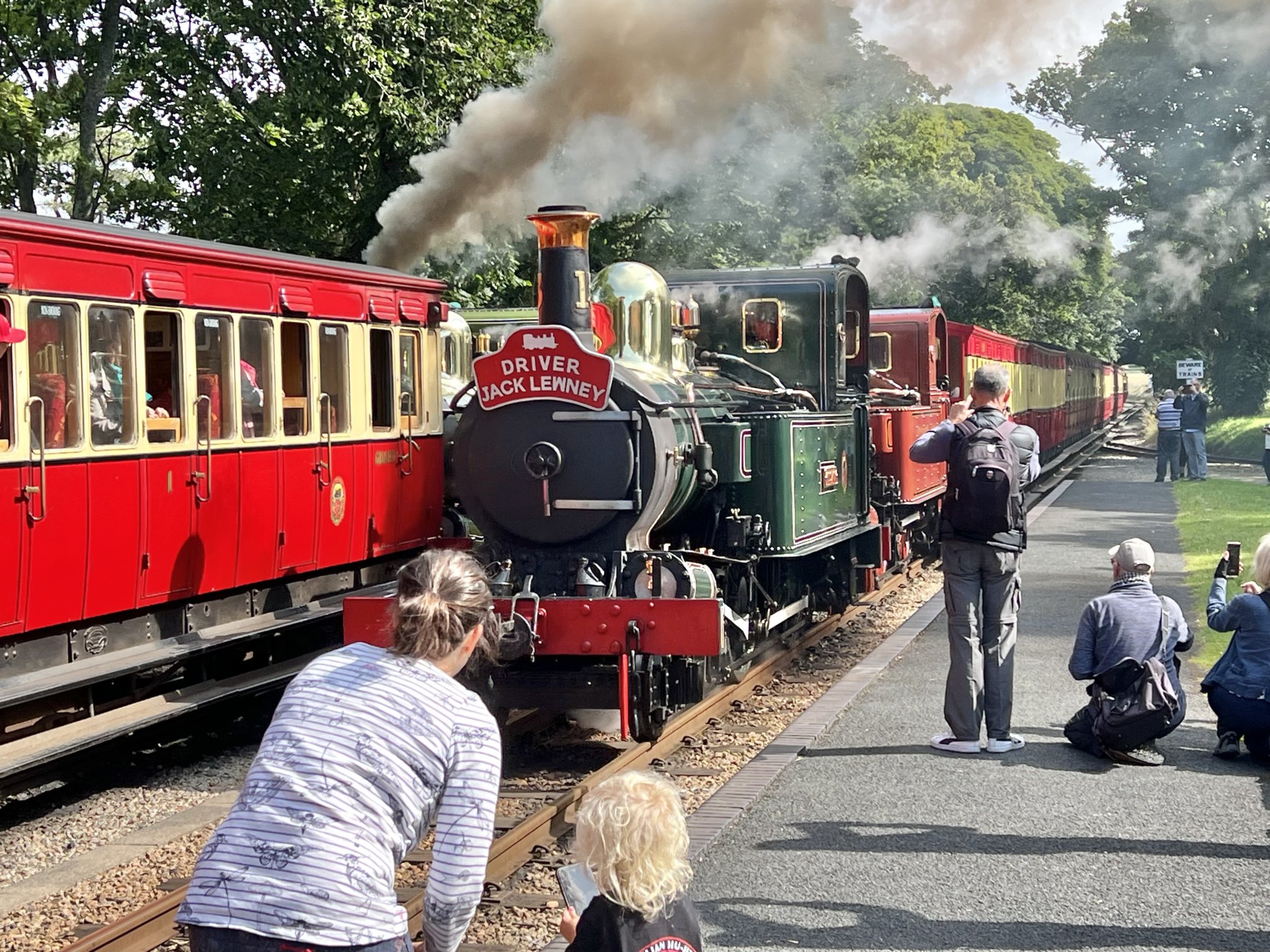 Busy scenes at Castletown railway station during the recent Transport Festival