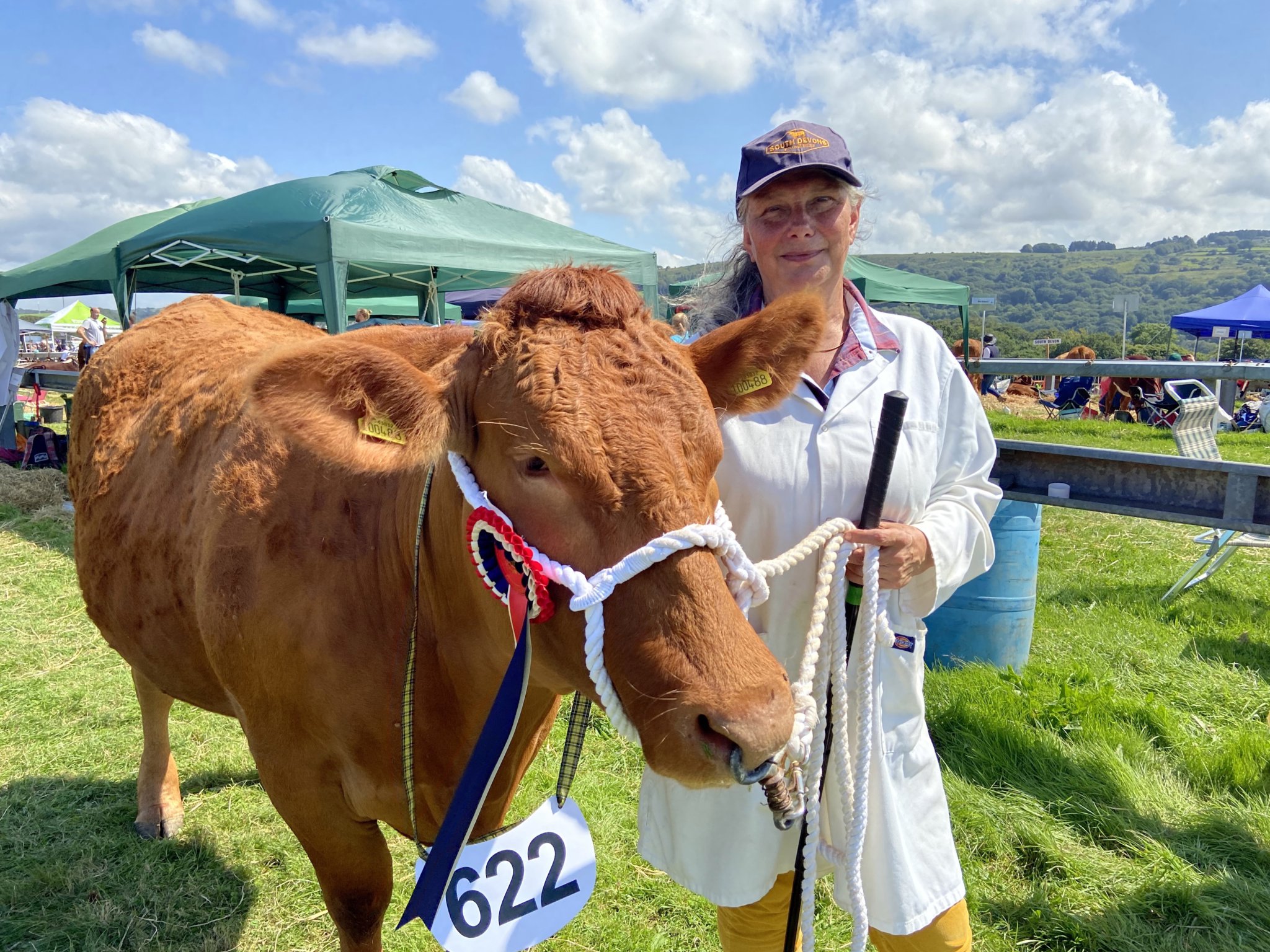 Elizabeth Bunkum of Liskeard with her South Devon heifer Tregarrick Lily, who won native bree d champion