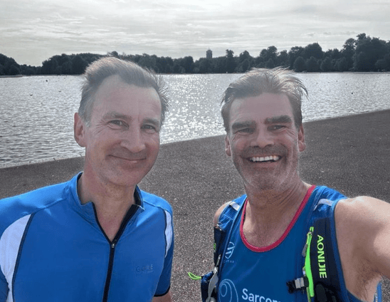 <p>Jeremy and Charlie Hunt</p>