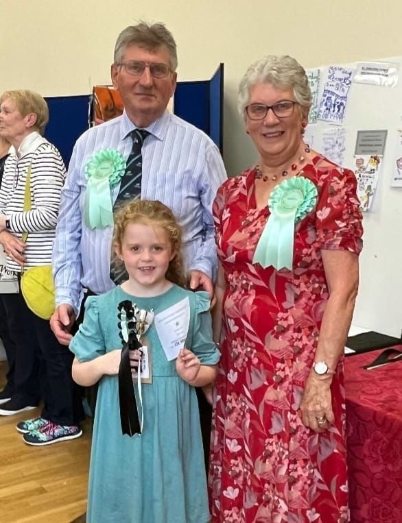 Ellie Washer won most points in the handicraft section for sges five to seven years