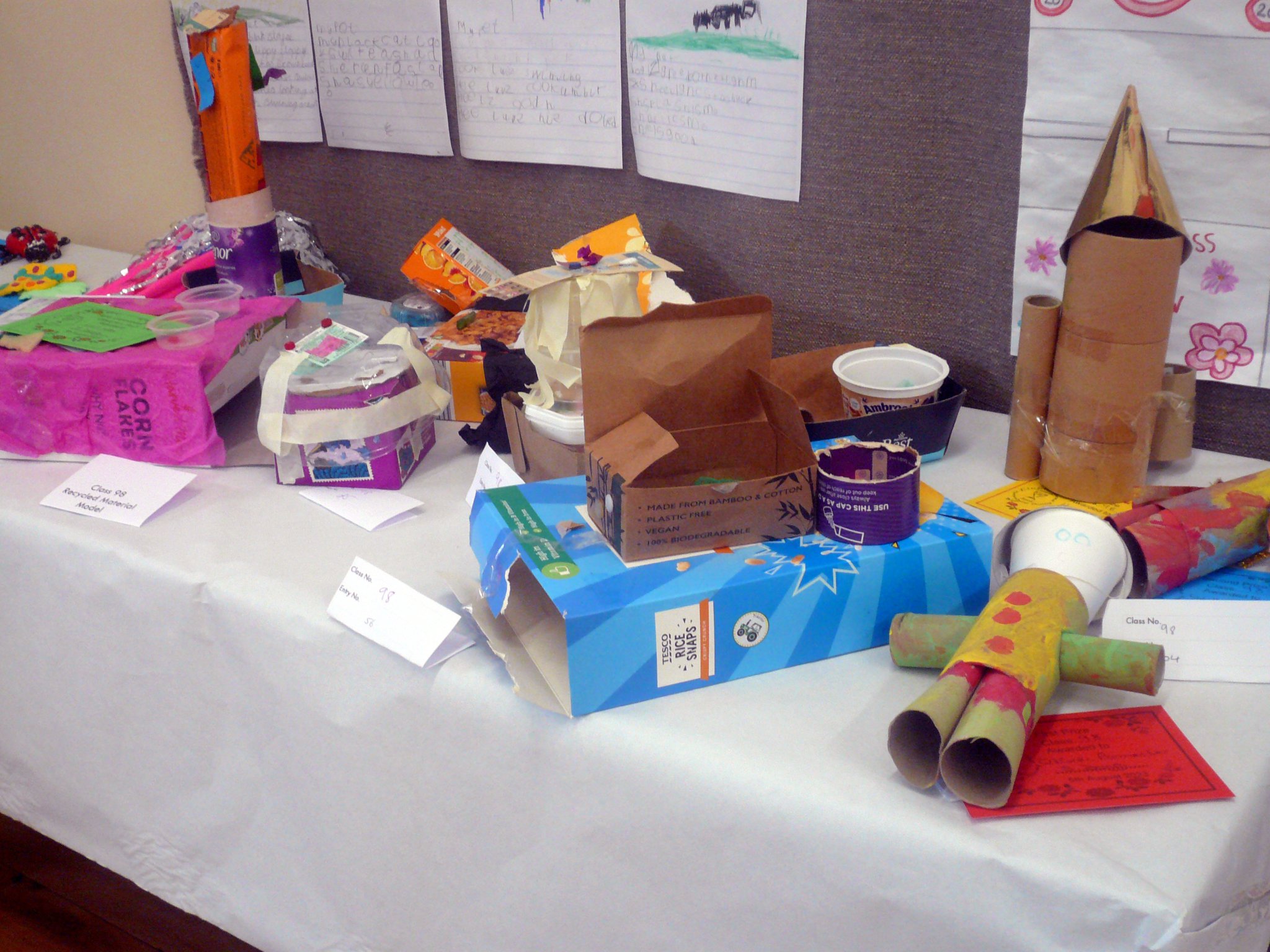 A selection of the children’s items of craft