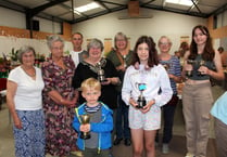 Stephen won 7 trophies at Cheriton Bishop Flower Show
