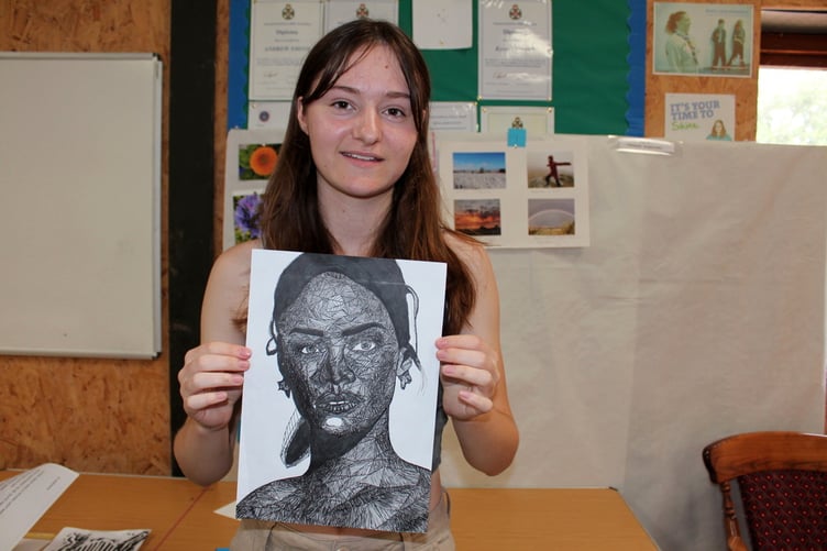 Jessica Murrin with one of her prize-winning entries. SR 8684