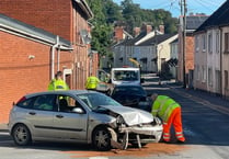 Road closed in Crediton after two car collision
