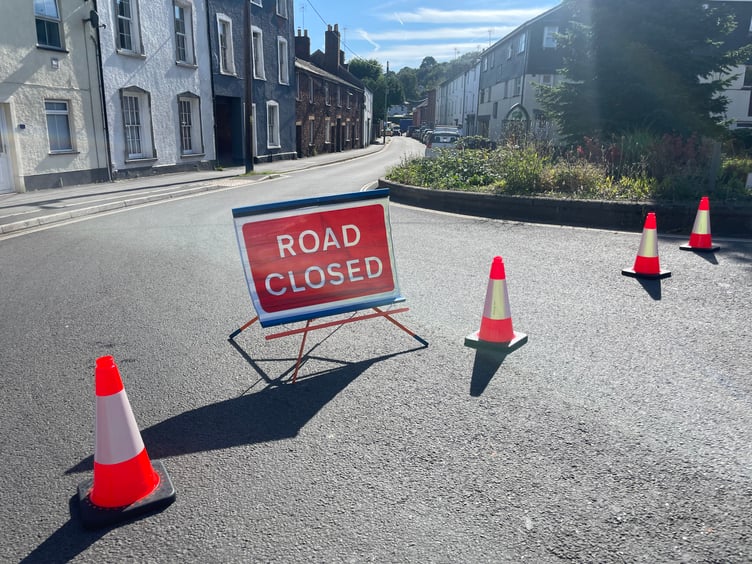 The road closure from East Street to Mill Street. AQ 4738