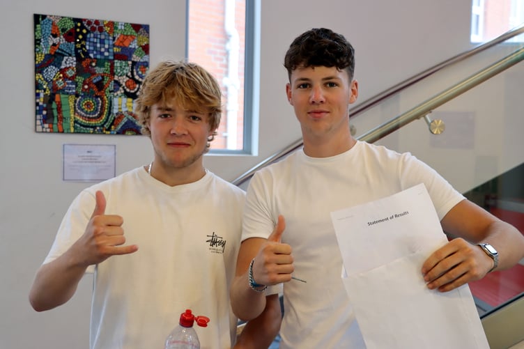 Teignmouth Community School is celebrating the excellent Level 3 outcomes of its sixth form students. Pictures: Teignmouth Community School (17-8-23)