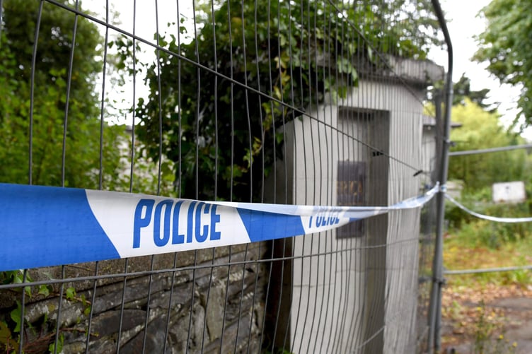 The scene following a fire at Africa House on Woodbourne Road in Douglas -