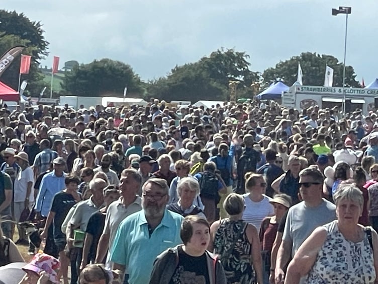 A busy avenue at the Show. AQ 3938