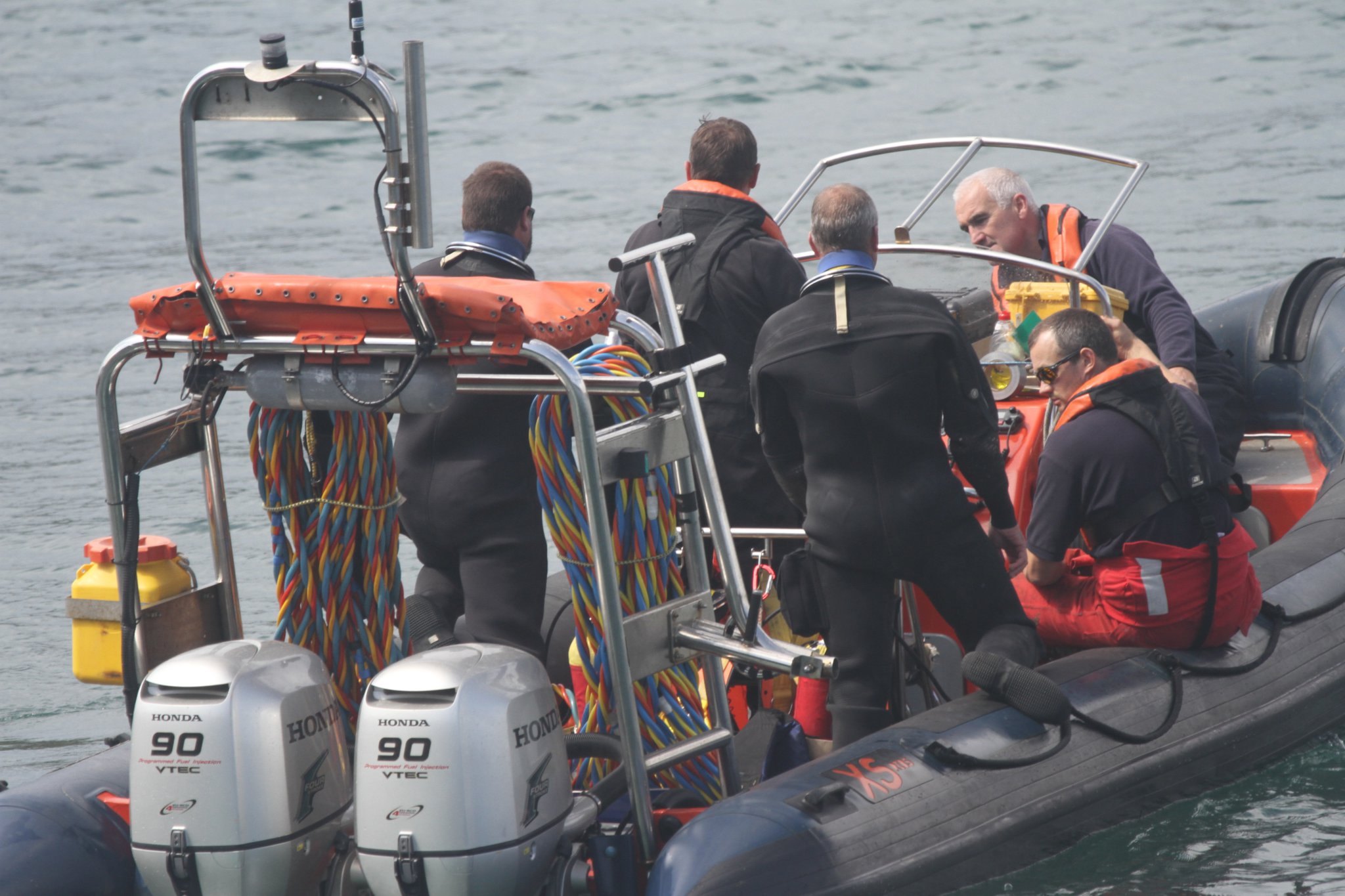 Photos in the aftermath of the aircraft crash on Bradda Head JOHN MADDRELL