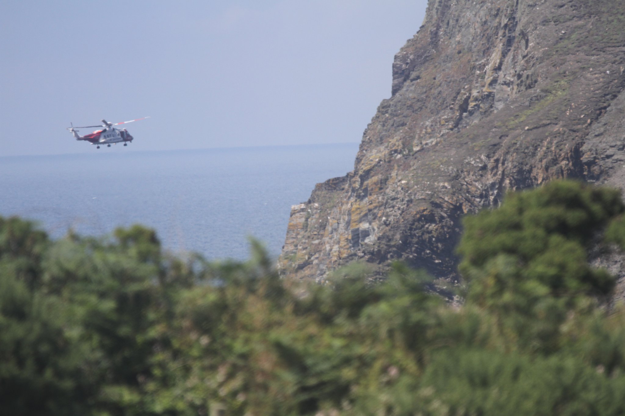 Photos in the aftermath of the aircraft crash on Bradda Head JOHN MADDRELL