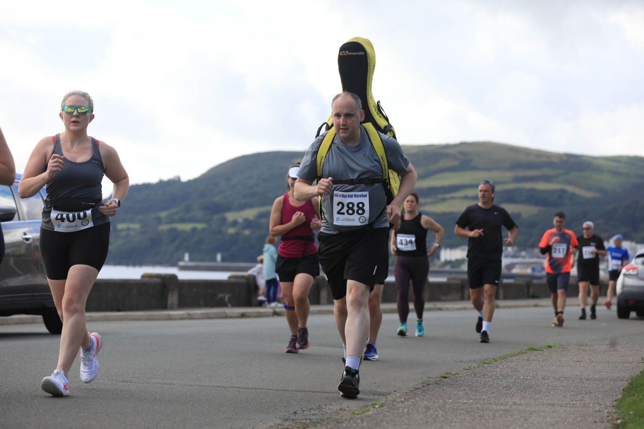 Jeremy taking part in Sunday’s Isle of Man Half-Marathon Photo: Callum Staley