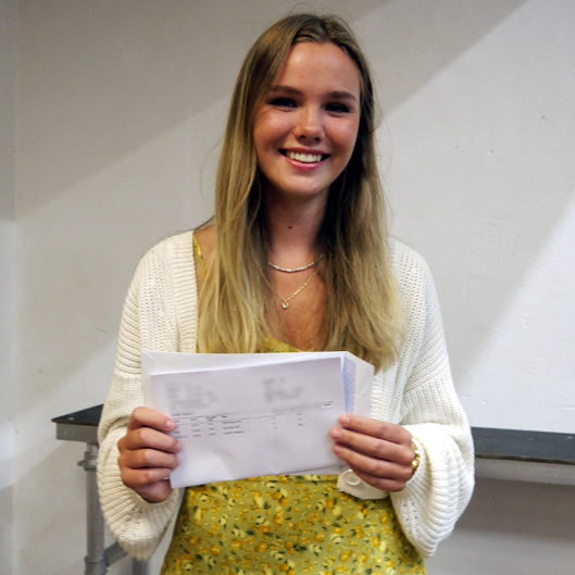 India Leslie got A*, A, A