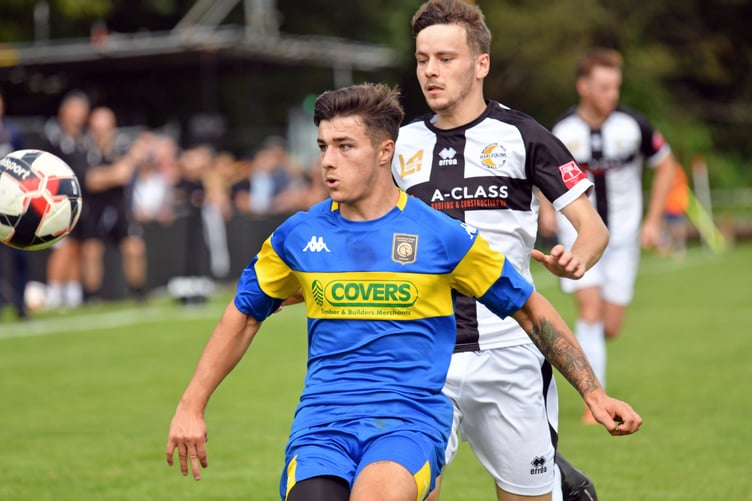 Harrison Cable in action against Bemerton