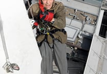Peter the Great: Cheers as 92-year-old makes abseiling tribute to son