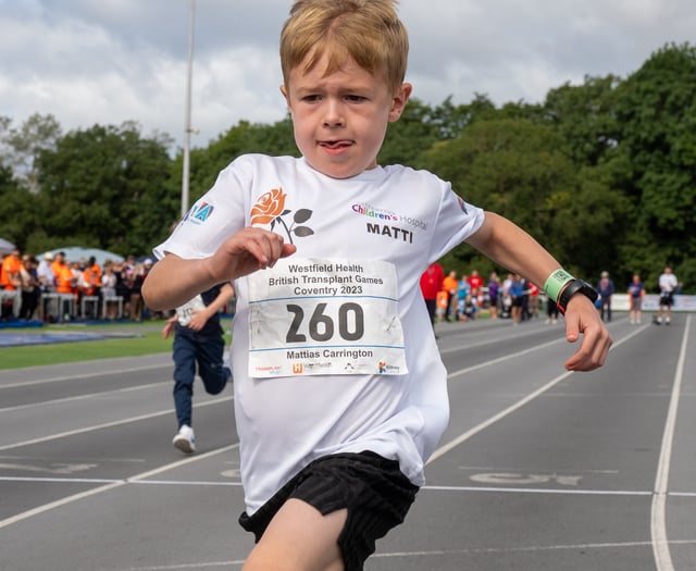 Farnham eight-year-old bags triple gold at British Transplant Games