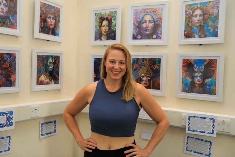Collette Davies at Isle of Man Art Festival held at Quayle's Hall. Photo by Callum Staley (CJS Photography)