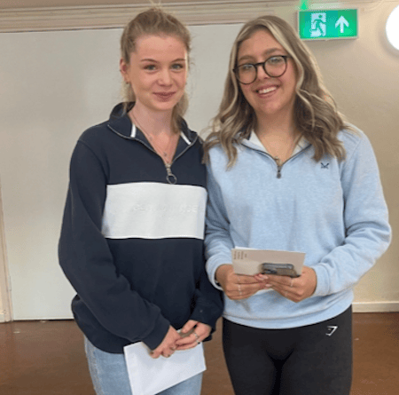 Katie Bryant with Harriet Hosken.
