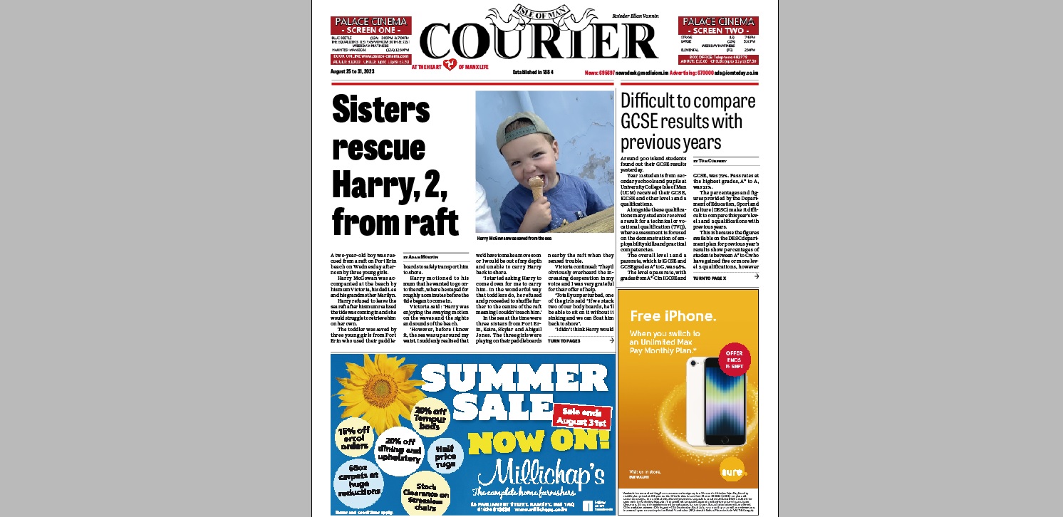 Isle of Man Courier, August 25, 2023