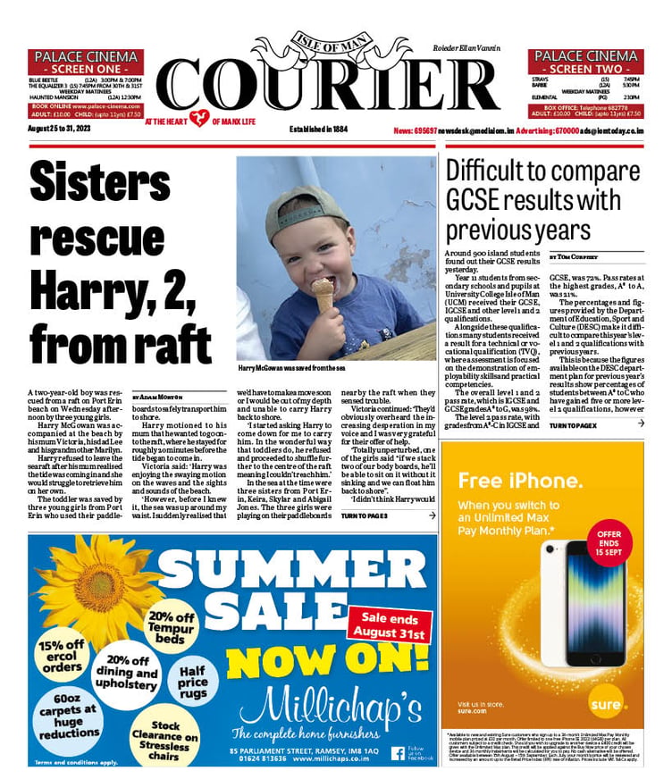 Isle of Man Courier, August 25, 2023