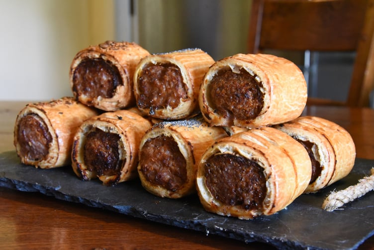 A Tasty Plate of Cinderhill Farm Sausage Rolls