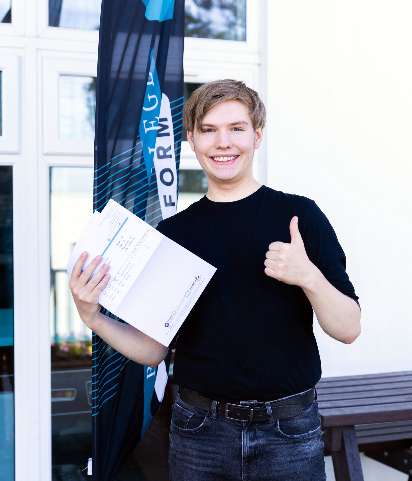Hannah Tapsell receiving results