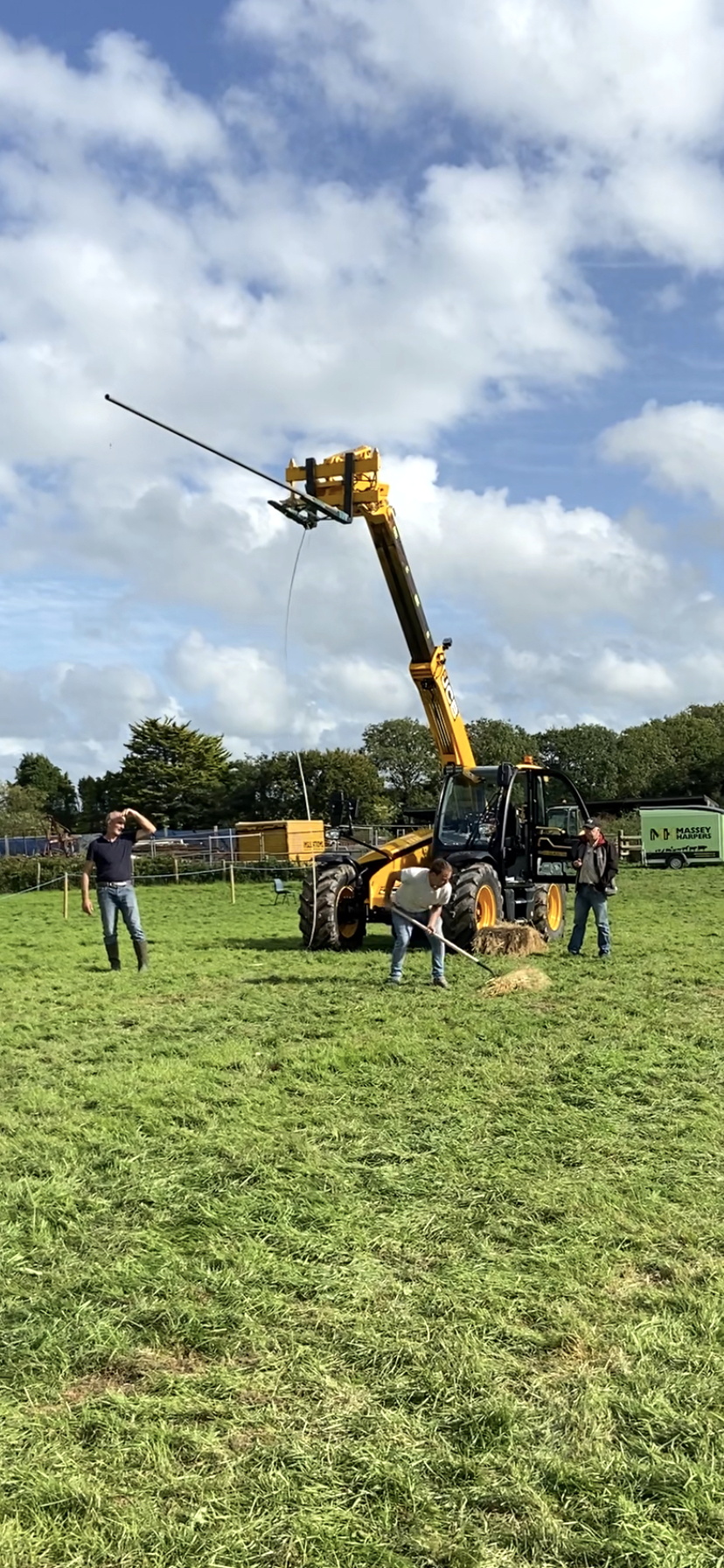 People could have a go at the classic sheaf toss